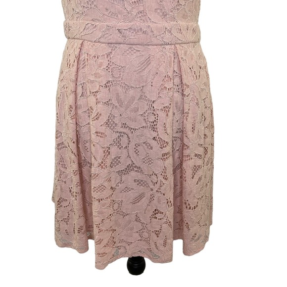 LULU'S PINK LACE CUTOUT SKATER DRESS LARGE 24771 - Picture 3 of 10